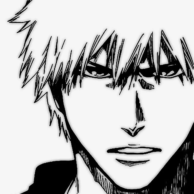 Ichigo Manga Black And White PFP 1